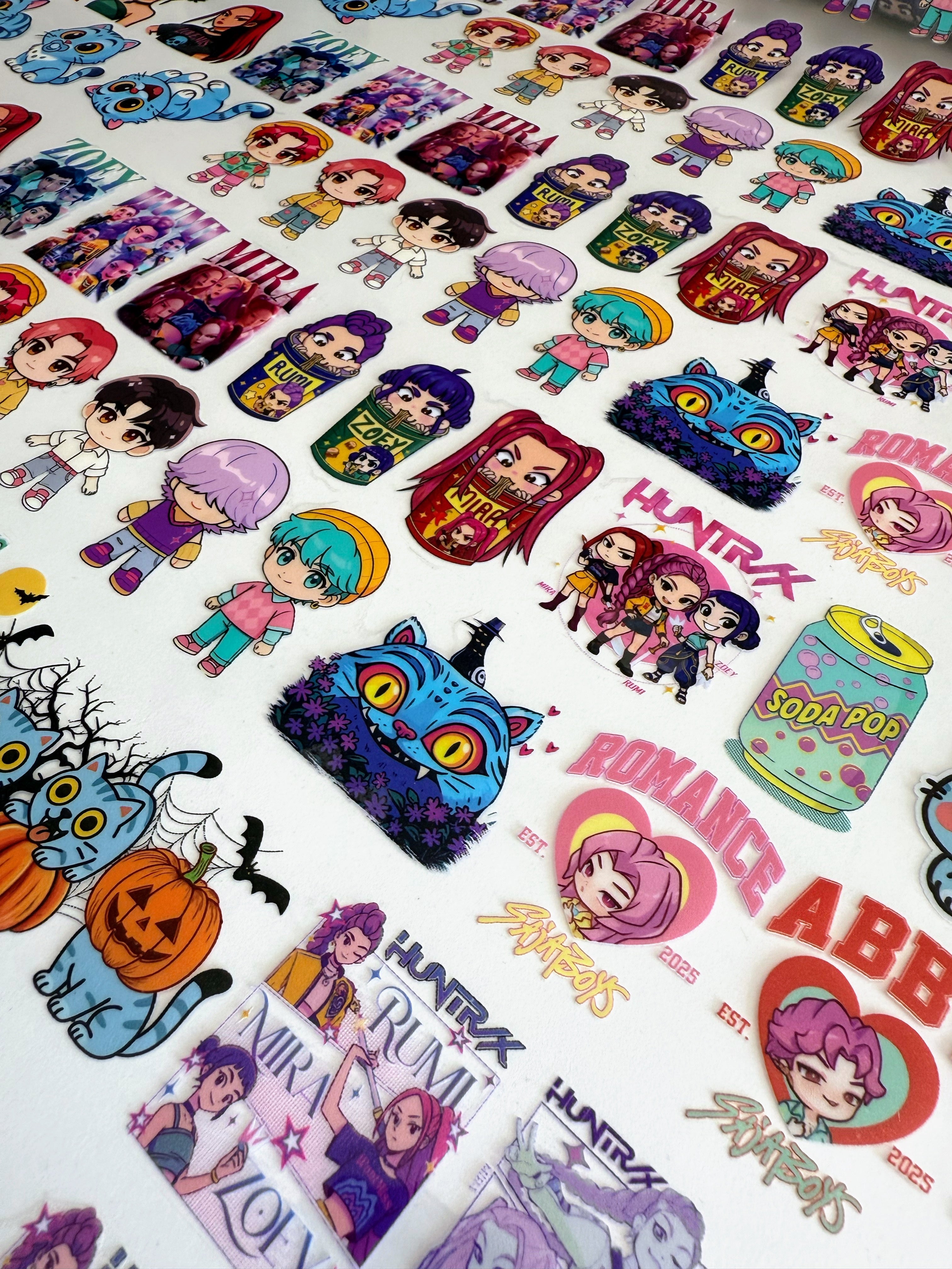 K-Pop Demon Hunters DTF UV Stickers